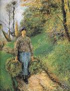 Camille Pissarro Mention hay farmer Spain oil painting artist